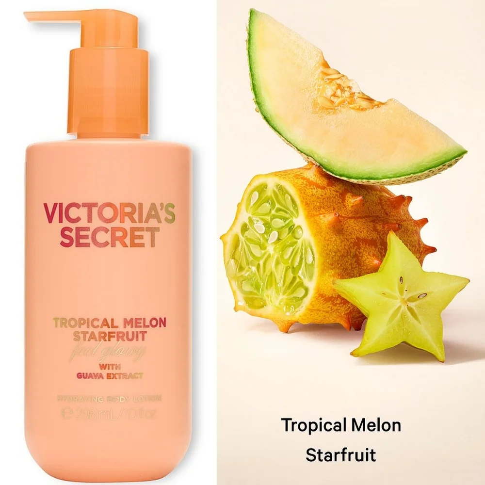 Victoria's Secret Tropical Melon Starfruit Body Wash, Lotion, & Mist 3pc Set NEW